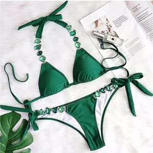 “Green Jewel” Two-piece bikini